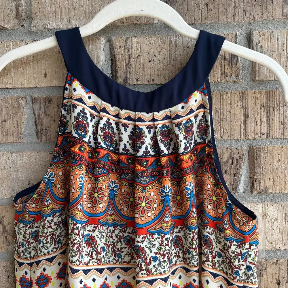A. Byer Juniors Boho Medium Tribal Print Shift Dress